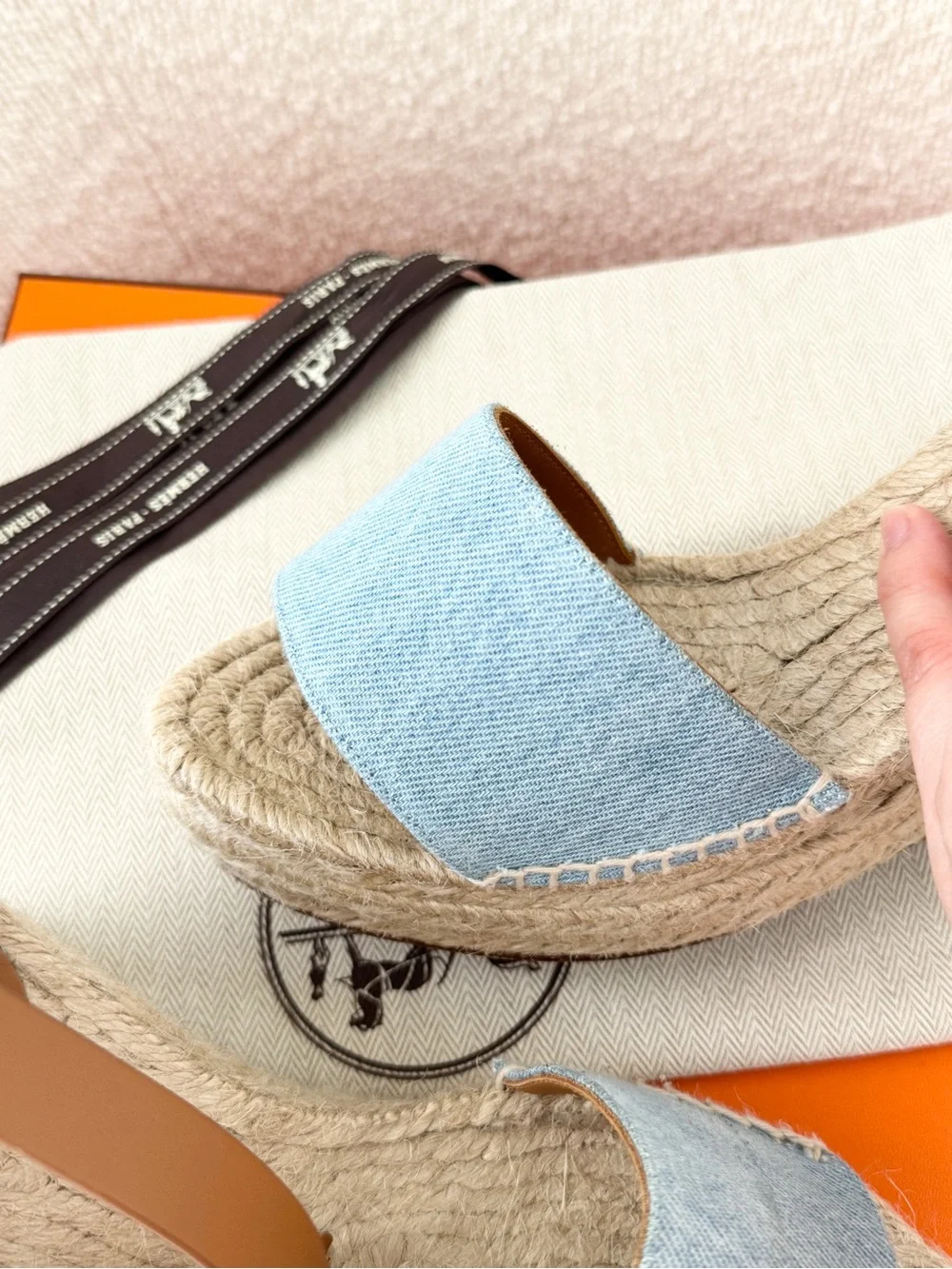 Hermès Tipoli Denim Espadrilles - EU38 - Picture 4 of 16